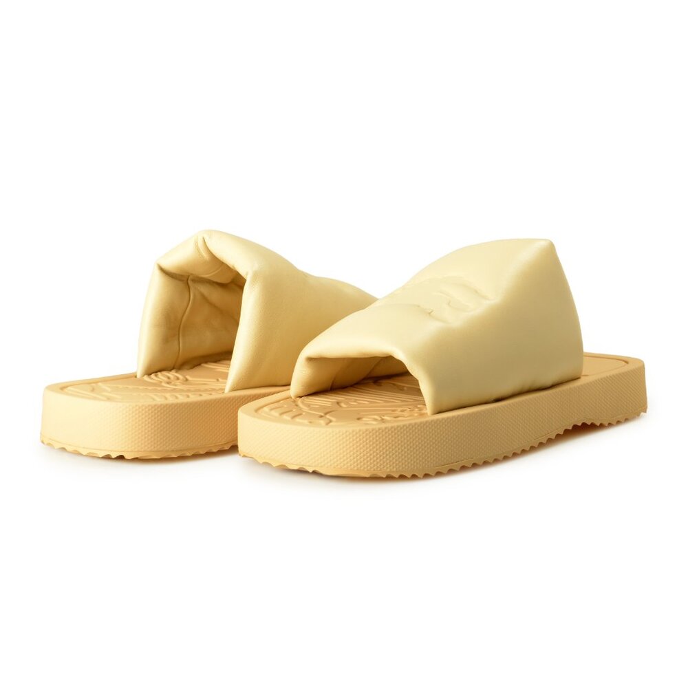 Burberry Women's "Knight Slab" 100% Leather Flip Flop Sandals ShoesUS 9 EUR 39 - Picture 8 of 8